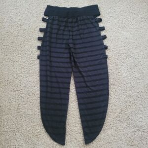 Venus Black Sexy Mesh Cutout Beach Coverup Pants Leg Slit M